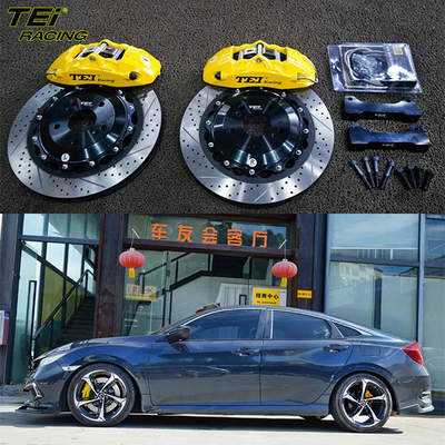 購入 フロント・ビッグ・ブレーキキット 4ピストン・キャリパー 355×28mmのローター付き BBK自動ブレーキシステム ホンダ・シビック 18インチ車輪 オンライン製造