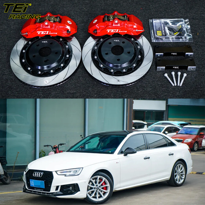 購入 フロントビッグブレーキキット 4ピストンキャリパー 355x28mmのローター BBK自動ブレーキシステム アウディA4L 18インチ車輪 オンライン製造