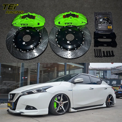 購入 フロントビッグブレーキキット 4ピストンキャリパー 355x28mmローター BBK自動ブレーキシステム ニッサンブルーバード 17 インチ車輪 オンライン製造