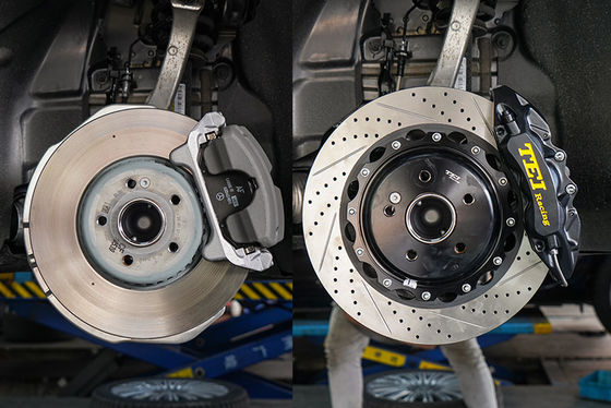 購入 BMW E300用の大きなブレーキキット 設置 TEIレーシング P60S 鍛造 6ピストンキャリパー 355*32mm ディスクローター オンライン製造