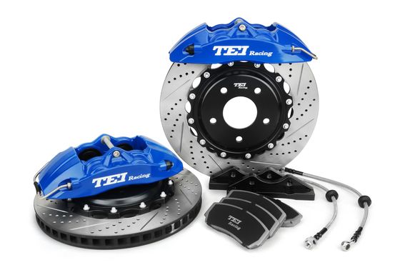 購入 ディスク355x28mmブレーキキット 4ピストン・キャリパー 2ピース・ロータ・ビッグブレーキキット アキュラ CL 1997-1999 オンライン製造