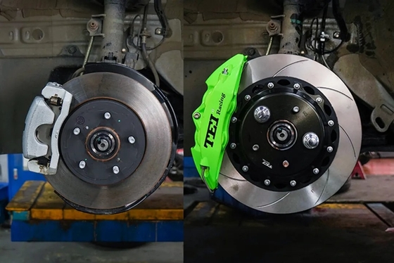 BMWの小型たる製造人F54 F55 F56 F55 F57 F60 2010-2019 18&quot;のための造られたカリパスの前部4ピストン ブレーキ キット355x28MMの回転子車輪